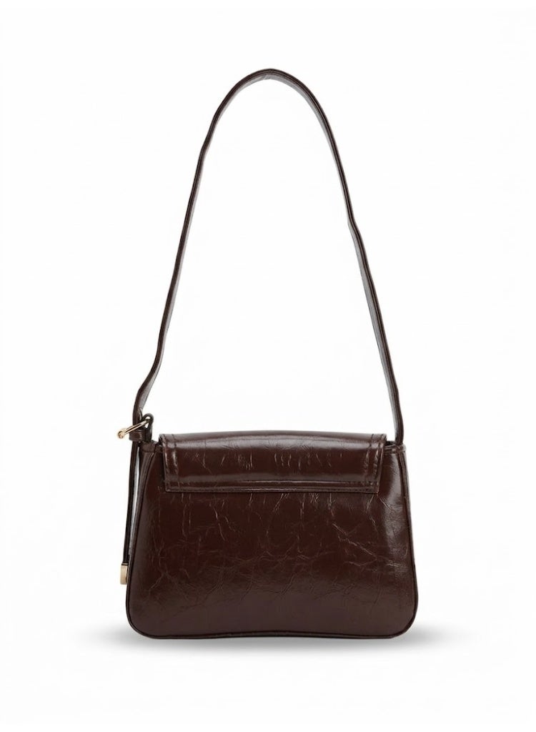 لايف ستيلاش  حقيبة كتف جلد انيقة - بني - ZC-10 - Image 2