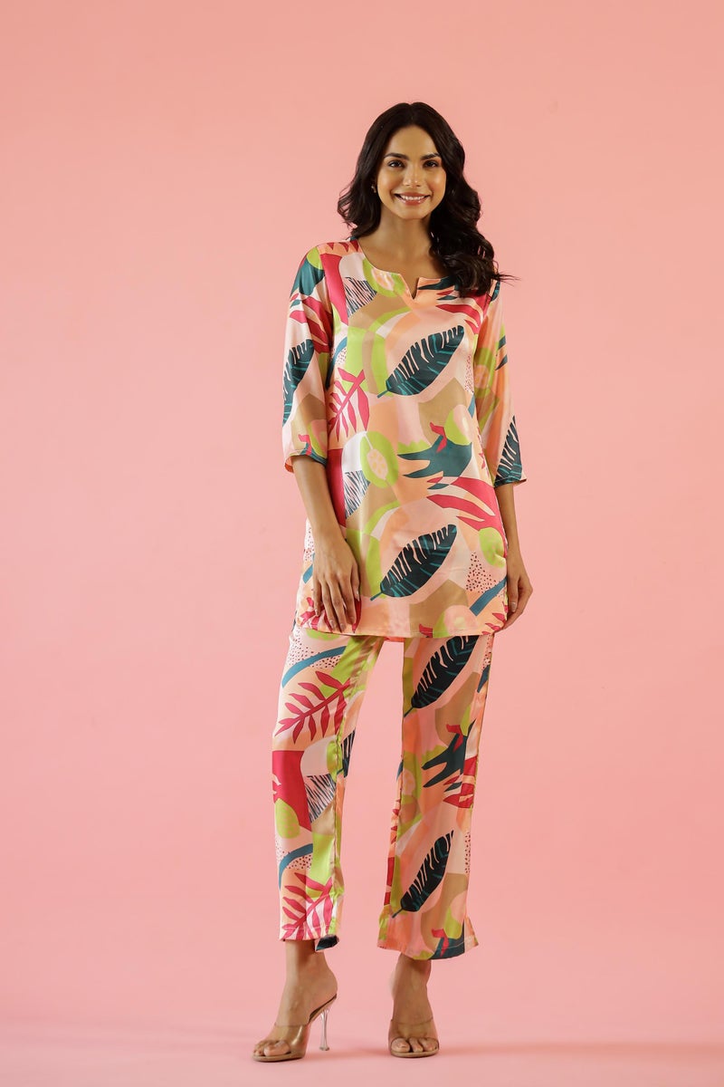 FLAVIA CREATION طقم متعدد الألوان للنساء - بلوزة وسروال - Image 1