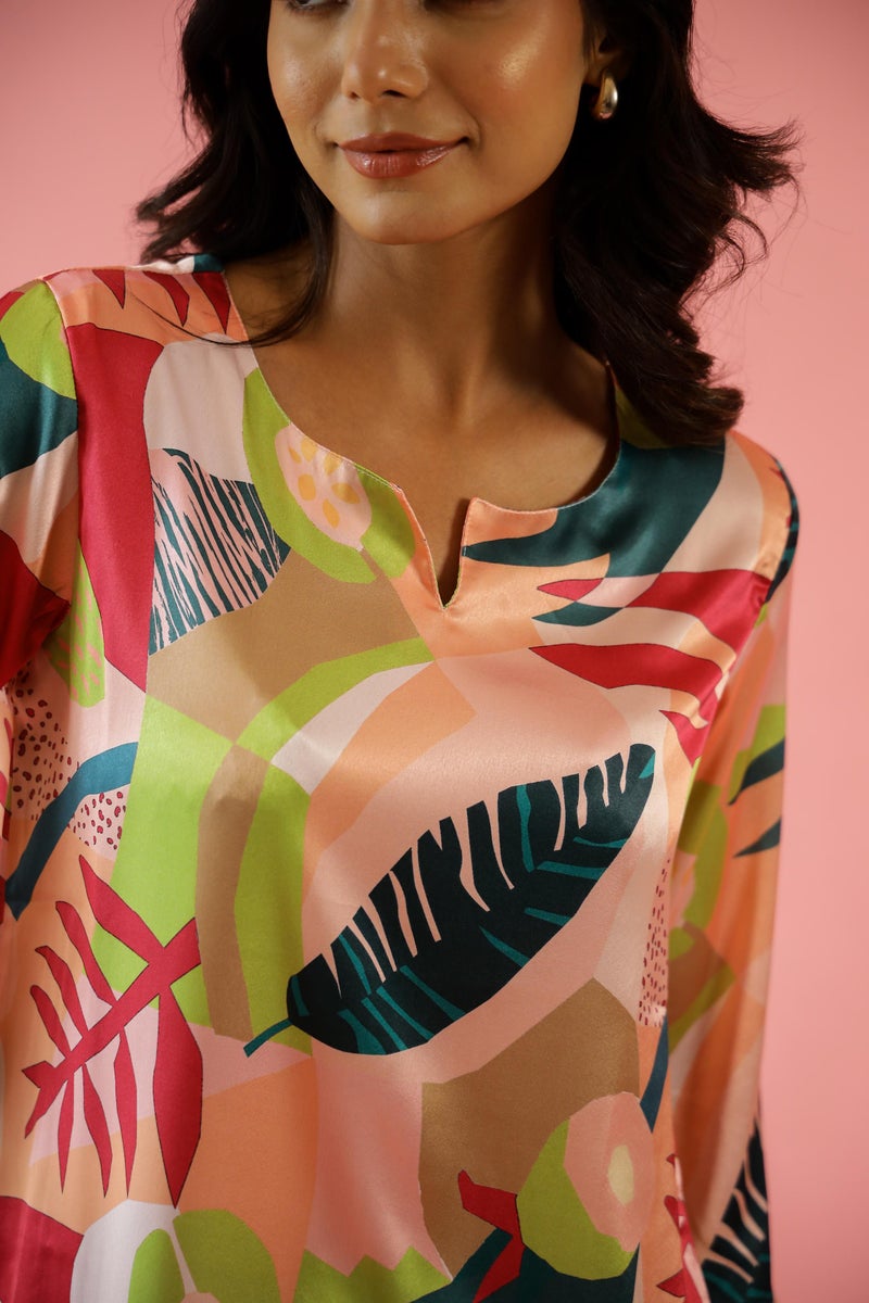 FLAVIA CREATION طقم متعدد الألوان للنساء - بلوزة وسروال - Image 5