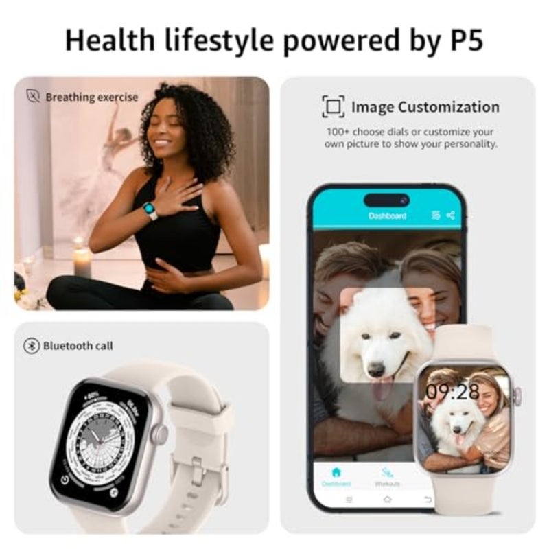 Smart Watch, 1.85" Smartwatch for Men Women Answer/Make Call,Fitness Tracker with 140+ Sport Modes, IP68 Waterproof, Heart Rate/Sleep/Spo2 Monitor, Pedometer, Activity Tracker for Android iOS - Image 5