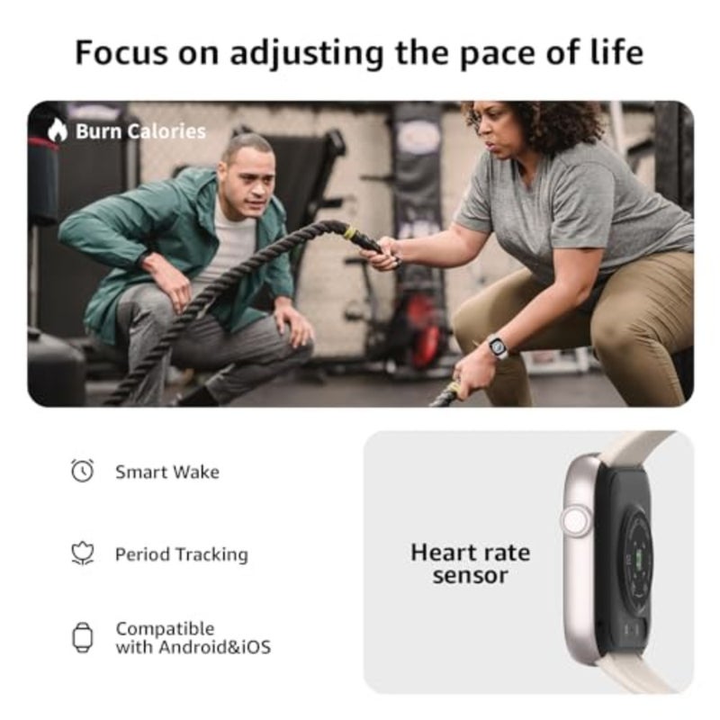 Smart Watch, 1.85" Smartwatch for Men Women Answer/Make Call,Fitness Tracker with 140+ Sport Modes, IP68 Waterproof, Heart Rate/Sleep/Spo2 Monitor, Pedometer, Activity Tracker for Android iOS - Image 4