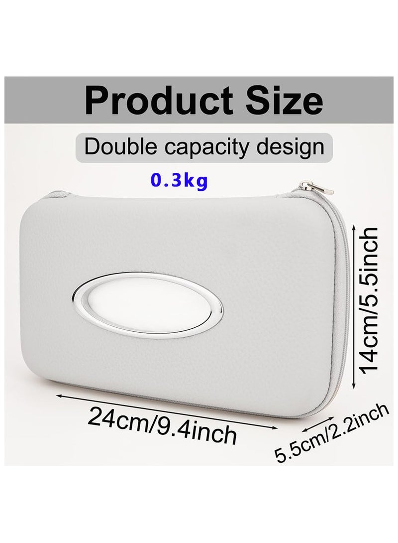 general Car Tissue Storage Box Car Interior Decoration Hanging Tissue Box for Sun Visor or Seat Back - Image 2