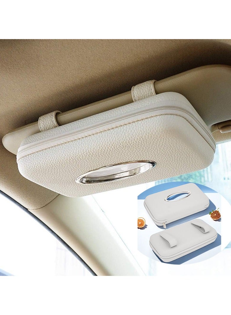 general Car Tissue Storage Box Car Interior Decoration Hanging Tissue Box for Sun Visor or Seat Back - Image 1
