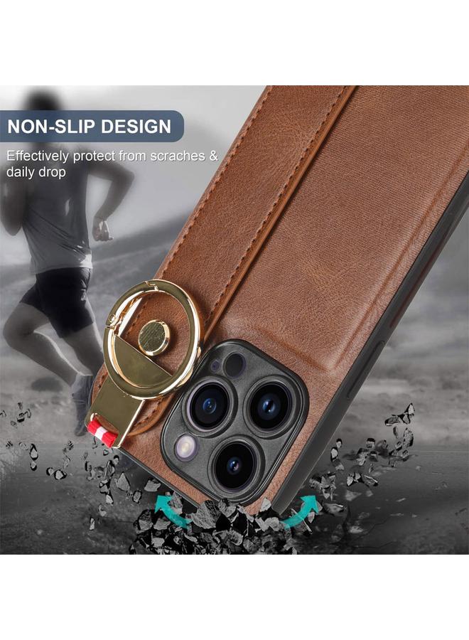 S-TOP Case For iPhone 12 Pro Max Wristband Leather Back Phone Case - Image 5