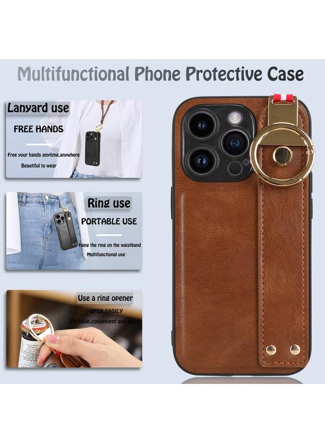 S-TOP Case For iPhone 12 Pro Max Wristband Leather Back Phone Case - Image 4