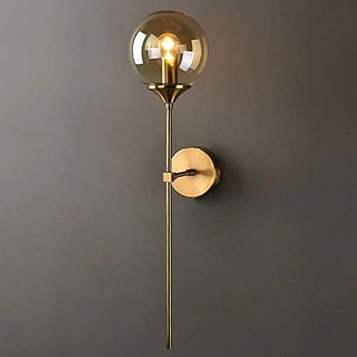 Harold Electricals Richard Wall Light for Living Room, Bedroom, Hall, Lobby, Showroom Balcony, Home Decoration - Amber Glass (Bulb Included) Pack of 1 - Image 1
