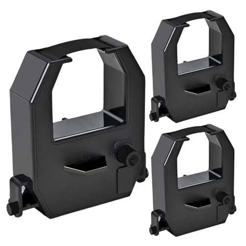 WUAGNCK 3 Pack Amano Time Clocks Ribbon, Replacement Ribbon Fits Amano PIX 10/15/20/21/25/35/28/55/75/95/200/3000/4000, Amano TCX 11/21/22/35/45/85/88/90 - Image 1