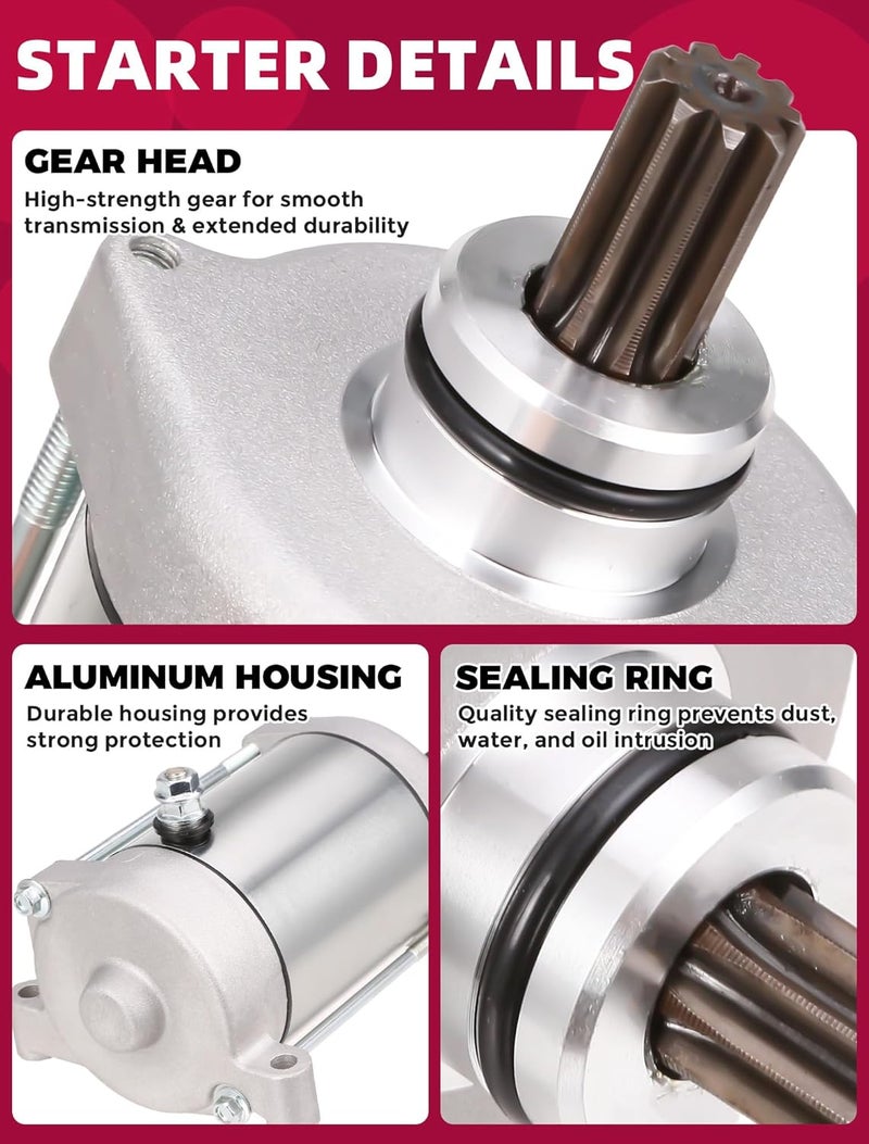 OLIFANT Starter Motor for Yamaha Kodiak, Grizzly, Wolverine, and Rhino ATVs/UTVs - Image 5