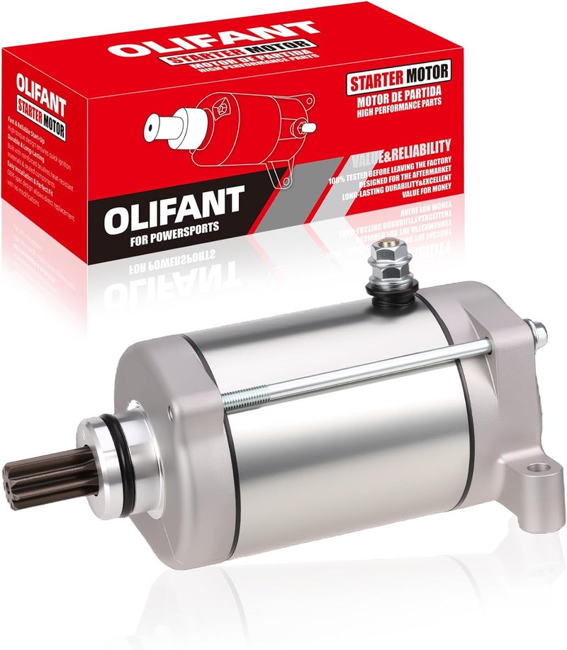 OLIFANT Starter Motor for Yamaha Kodiak, Grizzly, Wolverine, and Rhino ATVs/UTVs - Image 1
