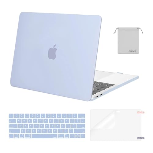 MOSISO Compatible with MacBook Pro 13 inch Case M2 2026 2025 2024 2023 20222016 A2338 M1 A2251 A2289 A2159 A1989 A1708 A1706Plastic Hard ShellKeyboard CoverScreen FilmStorage Bag Pastel Blue - Image 1