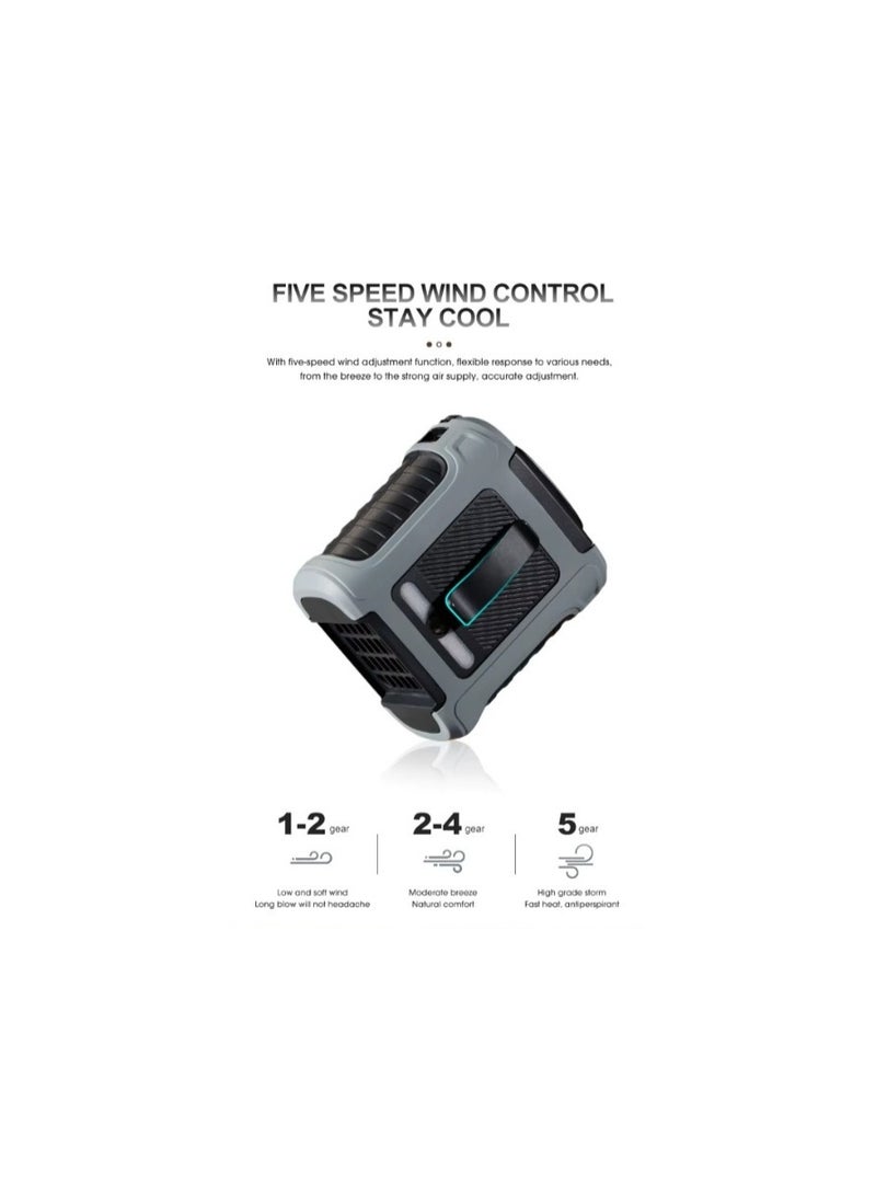 10000mAh Outdoor Waist Cooling Fan with Power Bank & LED Flashlight - Image 3