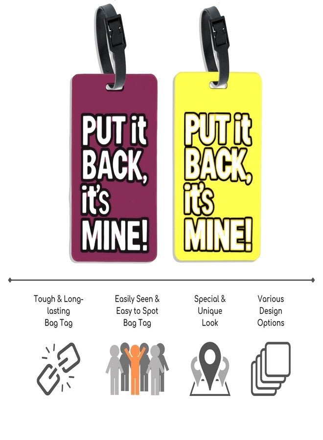 Storite Luggage Tags/Bag/Travel ID Label Tags for Suitcase & School Bags Identifier Name Address Label with Silicon Strap | Multicolor (2 Pack) - Image 5