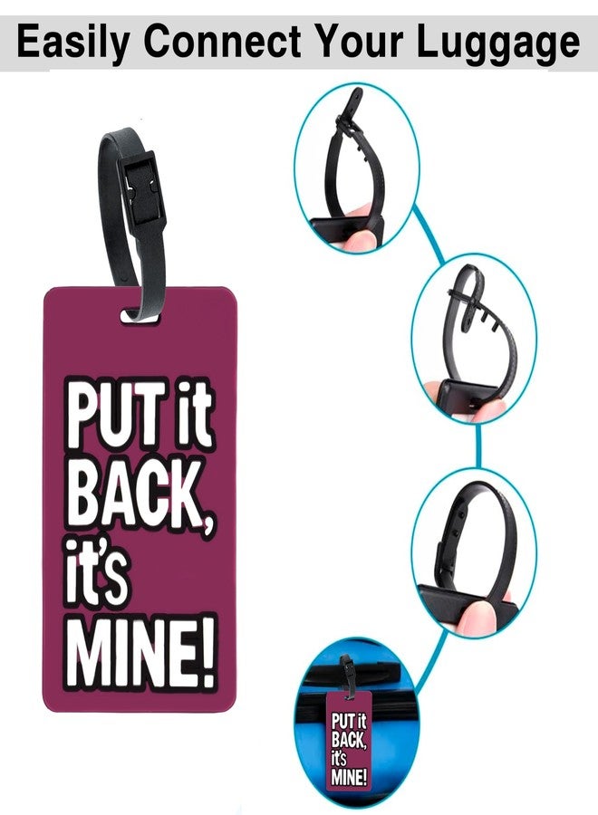Storite Luggage Tags/Bag/Travel ID Label Tags for Suitcase & School Bags Identifier Name Address Label with Silicon Strap | Multicolor (2 Pack) - Image 4