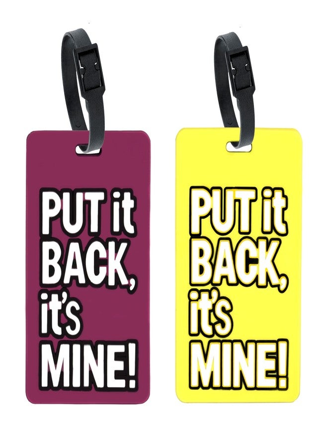 Storite Luggage Tags/Bag/Travel ID Label Tags for Suitcase & School Bags Identifier Name Address Label with Silicon Strap | Multicolor (2 Pack) - Image 1