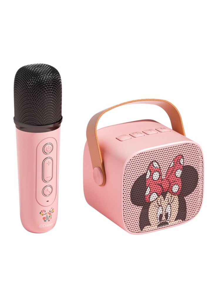 Minnie Disney genuine microphone and audio integrated microphone mobile phone Bluetooth singing children's national karaoke pink Minnie  - Image 2