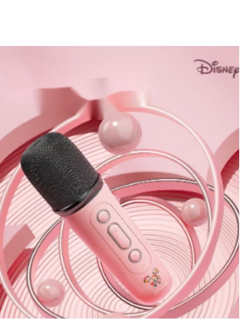 Minnie Disney genuine microphone and audio integrated microphone mobile phone Bluetooth singing children's national karaoke pink Minnie  - Image 3