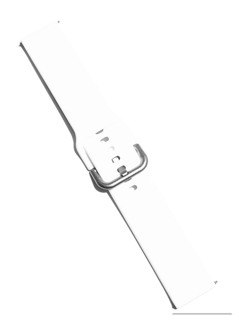 Replacement Silicone Strap 22mm For Xiaomi Watch S1/S1 Active/Mi Watch - White