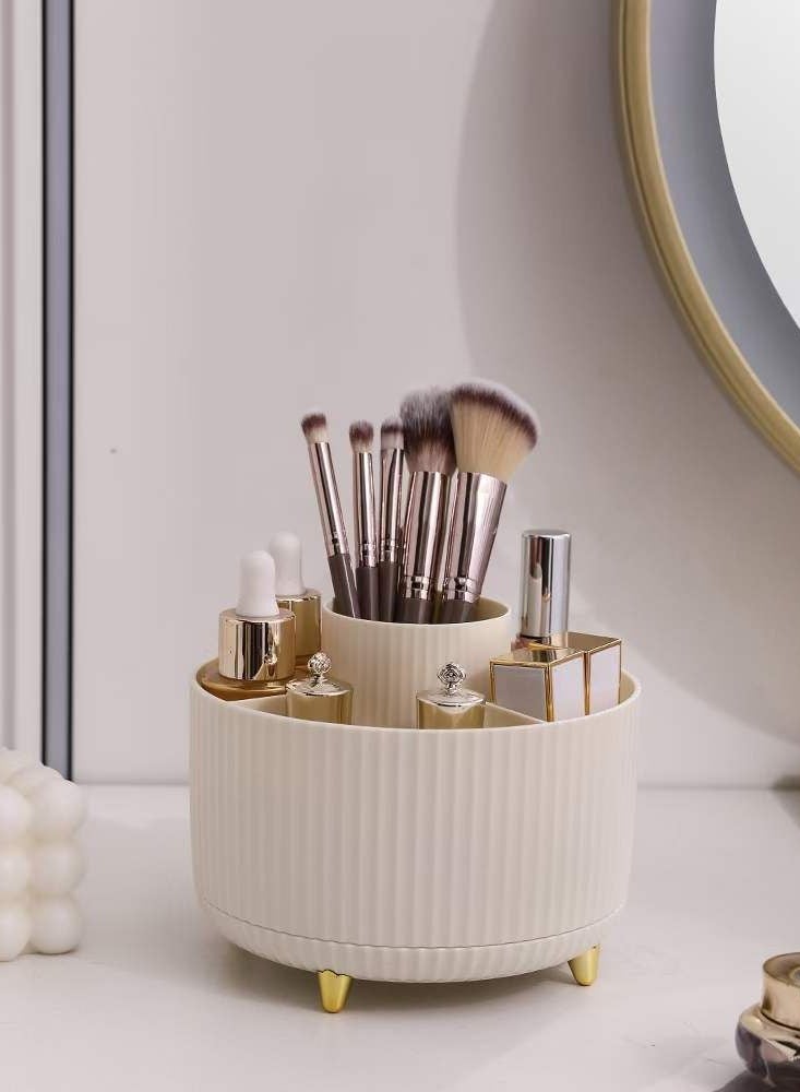 منظم مكياج دوار بيلف 360درجه تقدري تحطي فيه الميكب الخاص بيكي وحاجات تانيه كتير دا غير ان شكلها شيك متوفر لون ابيض IR - Image 2