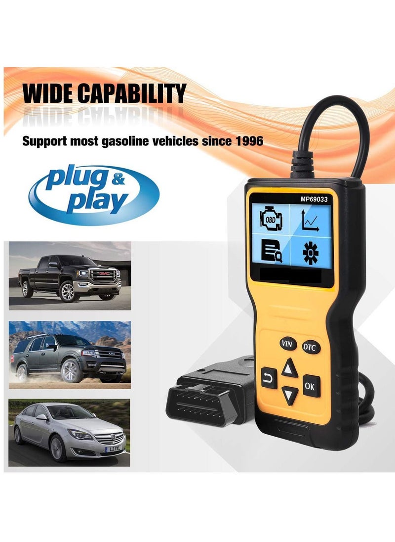 Arabest - Car Scanner Code Reader Engine Fault Code Reader Scanner Diagnostic Scan Tool Yellow - Image 1