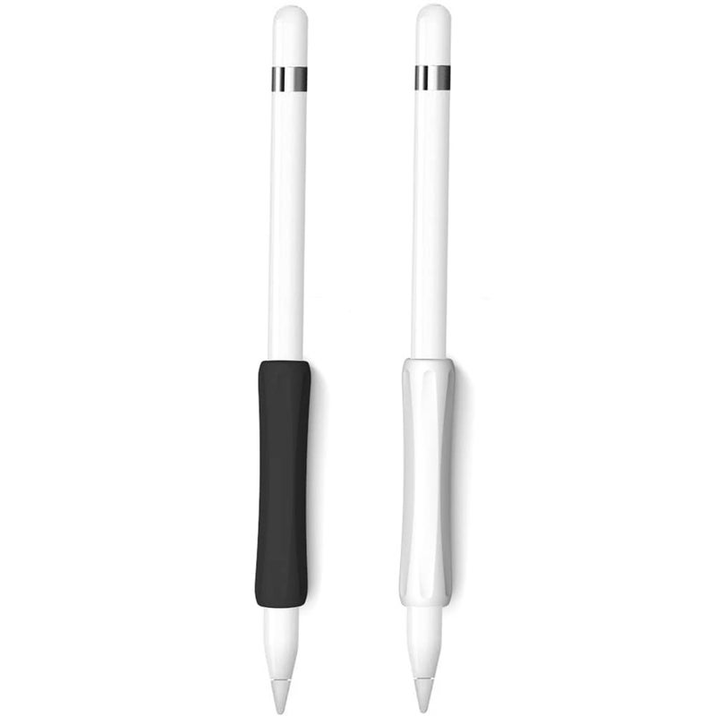 ProElife 2Pack Ergonomics Grip Holder AntiRolling Protective Sleeve Cover for Apple Pencil 2nd 1st Gen 20222018 iPad Pro 129 11Air 109 Stylus Accessory Kits WhiteBlack - Image 2