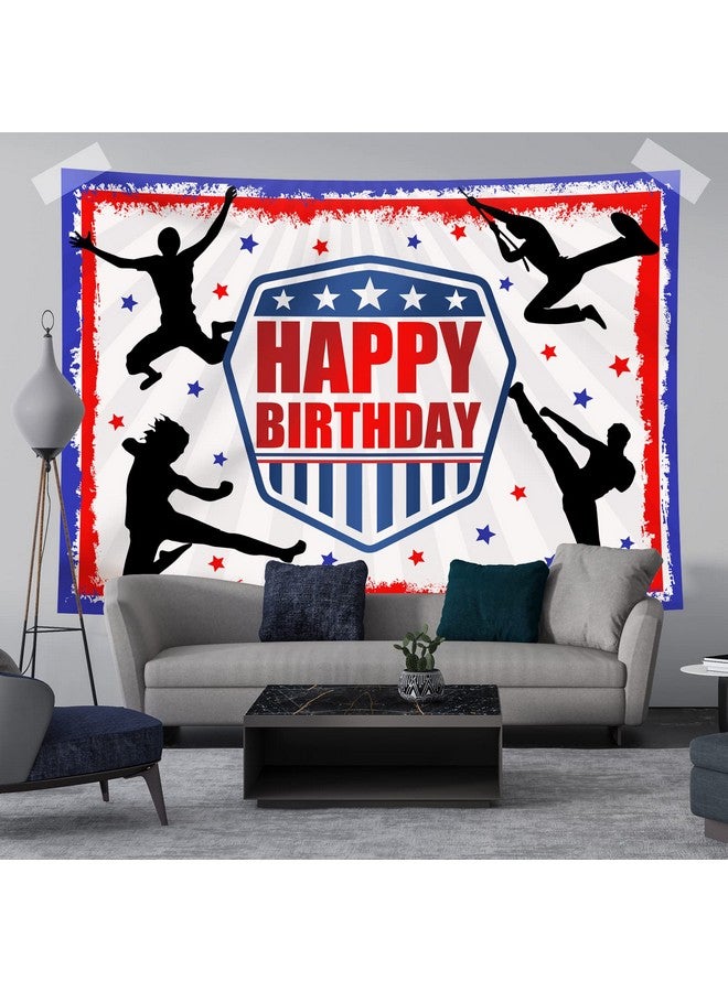 Rsuuinu Ninja Birthday Backdrop Japan Katana Samurai Ninja Warrior Photography Background Boys Kids Happy Birthday Party Banner Supplies Decorations For Ninja Photo Studio Booth Props 7X5Ft - Image 5