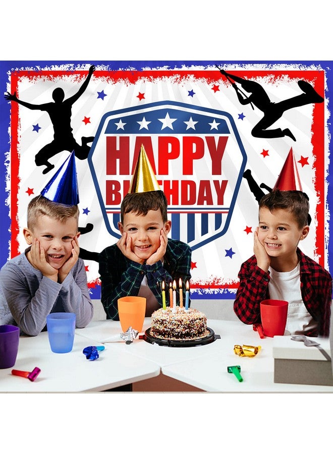 Rsuuinu Ninja Birthday Backdrop Japan Katana Samurai Ninja Warrior Photography Background Boys Kids Happy Birthday Party Banner Supplies Decorations For Ninja Photo Studio Booth Props 7X5Ft - Image 3