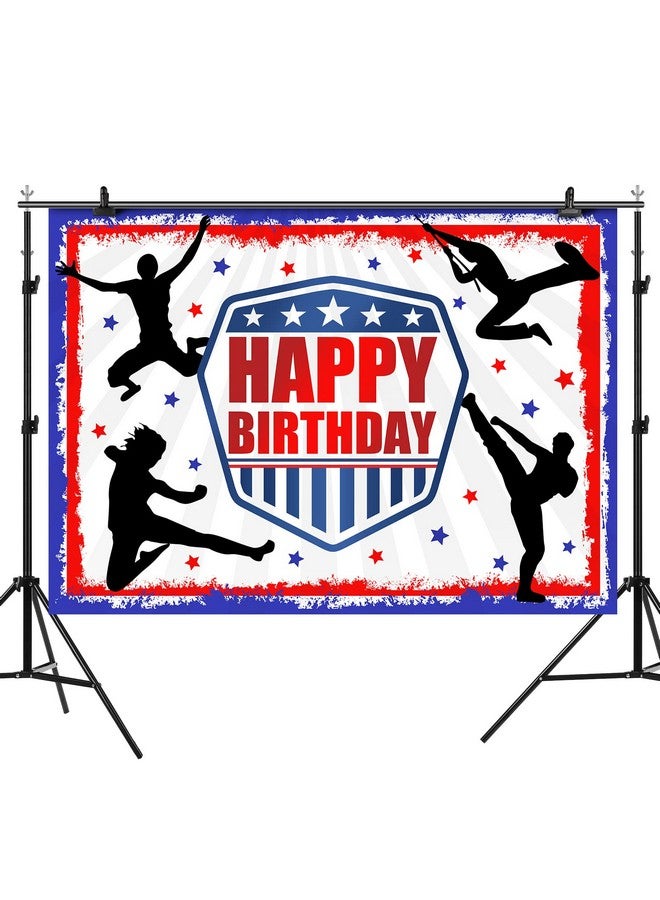 Rsuuinu Ninja Birthday Backdrop Japan Katana Samurai Ninja Warrior Photography Background Boys Kids Happy Birthday Party Banner Supplies Decorations For Ninja Photo Studio Booth Props 7X5Ft - Image 4