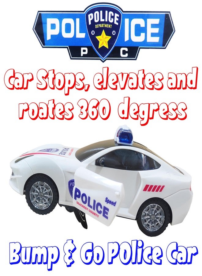 VGRASSP Door Opening Police Car Toy for Kids - Bump and Go Cop Car with Fun Flashing Lights in The Wheels and Realistic Sounds with Sirens (Design as per Stock) - Image 2