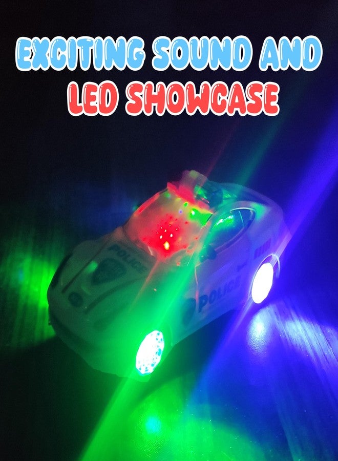 VGRASSP Door Opening Police Car Toy for Kids - Bump and Go Cop Car with Fun Flashing Lights in The Wheels and Realistic Sounds with Sirens (Design as per Stock) - Image 4