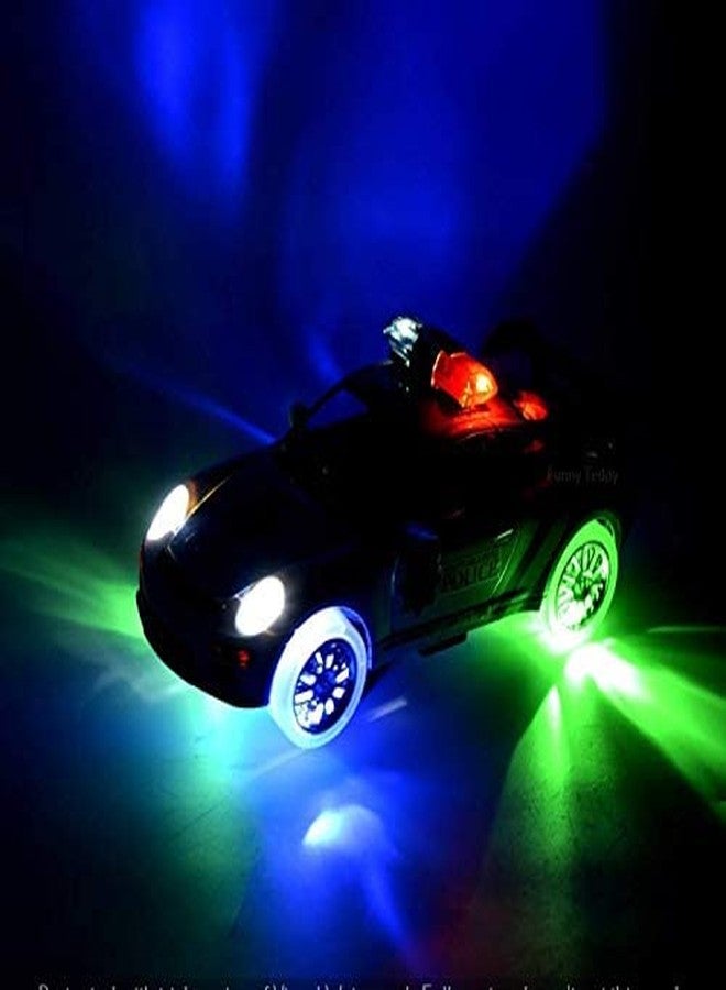 VGRASSP Door Opening Police Car Toy for Kids - Bump and Go Cop Car with Fun Flashing Lights in The Wheels and Realistic Sounds with Sirens (Design as per Stock) - Image 1