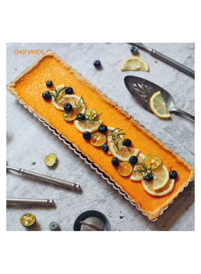 chefmade Rectangle Tart Pan 14 Inch with Removable Loose Bottom - Image 5