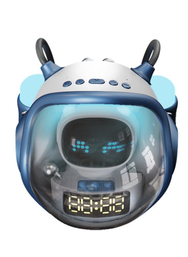 سفينة الفضاء اللاسلكية بلوتوث الصوت الذكي على مدار الساعة المنبه ضوء الليل إدراج بطاقة TF اللعب الإبداعية هدية - Image 2