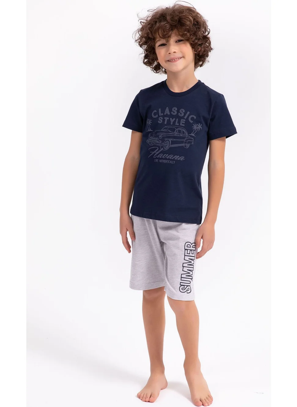RolyPoly Classic Style Navy Blue Boys Bermuda Suit