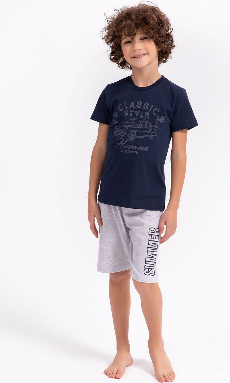 RolyPoly Classic Style Navy Blue Boys Bermuda Suit  - Image 1