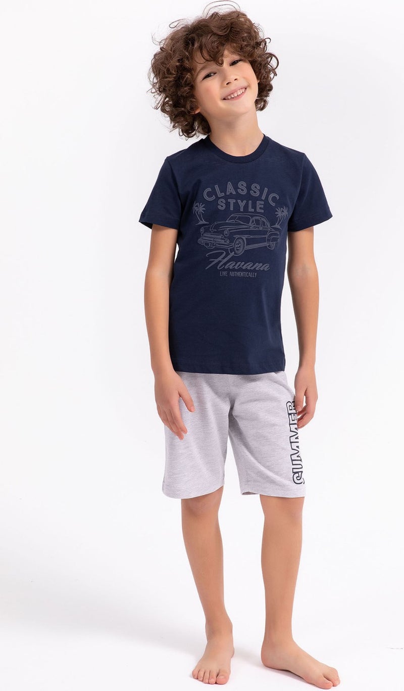 RolyPoly Classic Style Navy Blue Boys Bermuda Suit  - Image 3