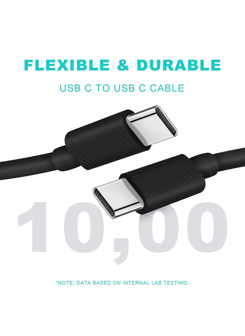 MIXDE - USB C to USB C Cable, USB C Charger Cable, Apple USB C Cable, 60W USBC Type C Fast Charging Cable Compatible with for Apple iPhone 15 Pro Max, ipad Pro 12.9 Air Mini MacBook Air, Black - Image 1