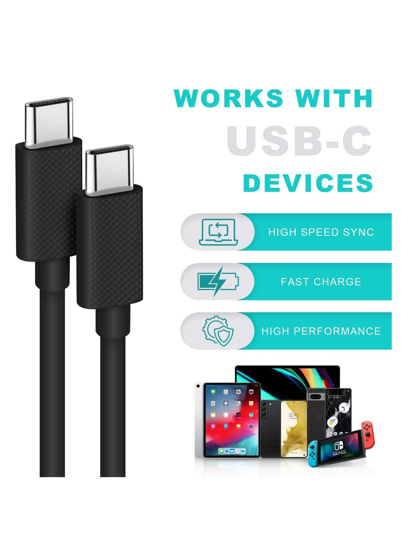 MIXDE - USB C to USB C Cable, USB C Charger Cable, Apple USB C Cable, 60W USBC Type C Fast Charging Cable Compatible with for Apple iPhone 15 Pro Max, ipad Pro 12.9 Air Mini MacBook Air, Black - Image 1
