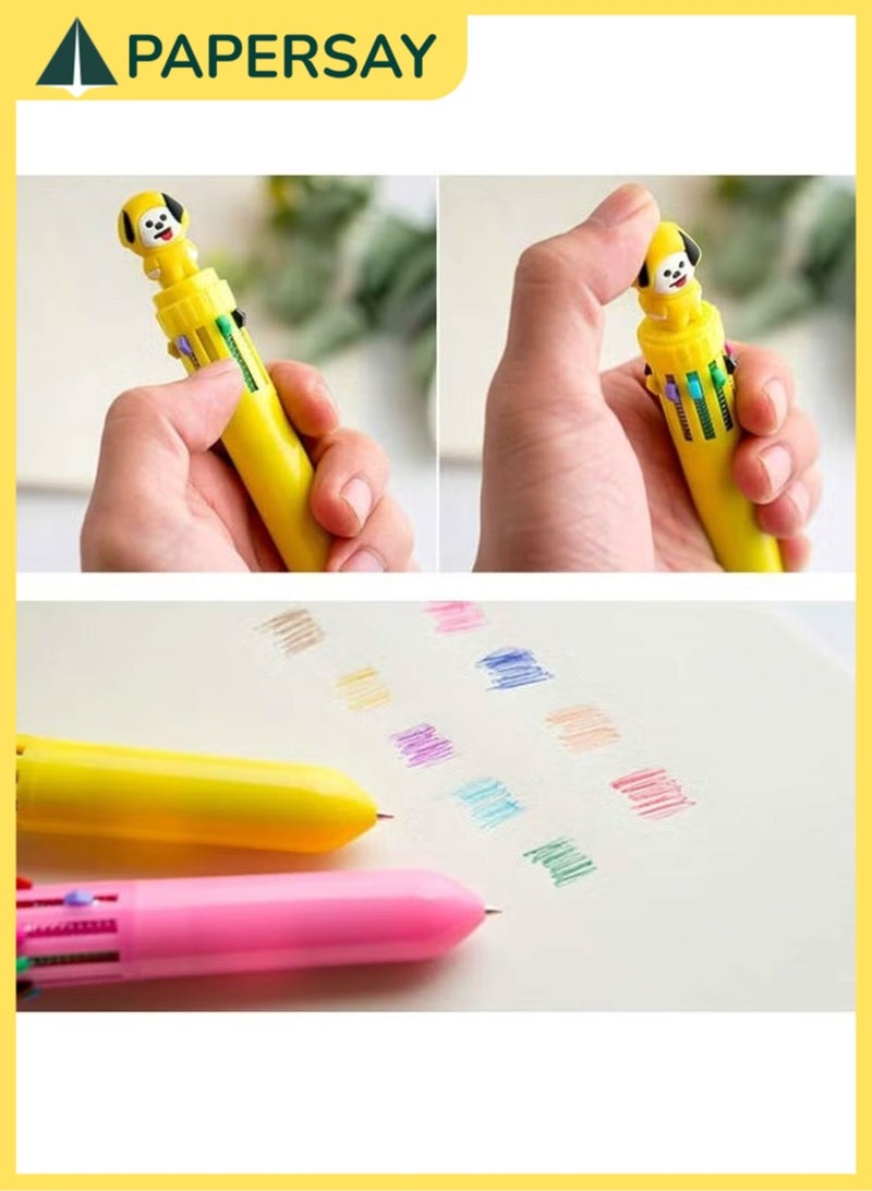  طائرة ورقية 8 قطع أقلام حبر جاف متعددة الألوان، قلم حبر جاف قابل للسحب 10 في 1 بتصميم كرتوني، أقلام متعددة الألوان ذات هيئة كرتونية مبتكرة، نقطة متوسطة (0.5 مم)، للمكاتب، لوازم مدرسية، قرطاسية لطيفة، هدايا للأطفال والطلاب - Image 4