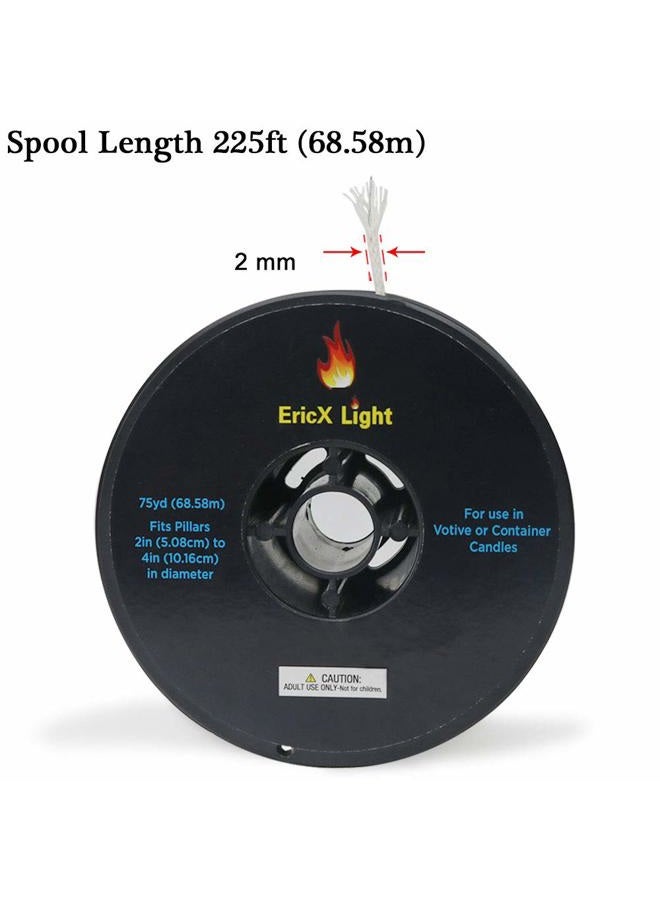 EricX Light فتيل شمعة أساسي من الزنك 225 قدم لعمل الشموع الصغيرة أو في الحاويات - Image 4