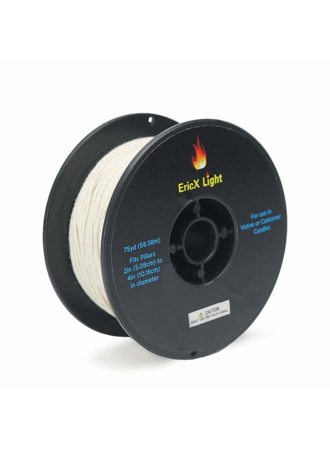 EricX Light فتيل شمعة أساسي من الزنك 225 قدم لعمل الشموع الصغيرة أو في الحاويات - Image 1