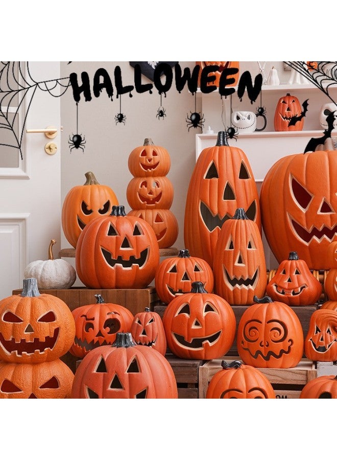 Loquat Decorations Pumpkin Lantern Decorations Theme Scene Arrangement Children's Props Dress Up Ornaments-Color:Q Type 【battery Type】 - Image 4