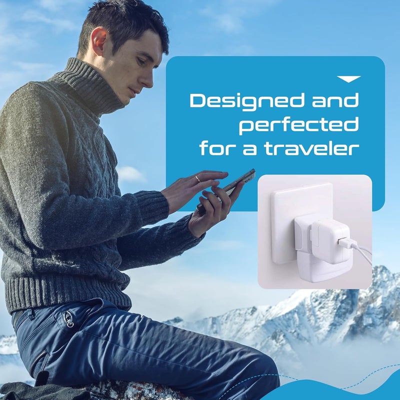 Ceptics Switzerland Travel Adapter Plug with Dual USA Input - Power - Type J (3 Pack) - Ultra Compact - Safe Grounded Perfect for Cell Phones, Laptops, Camera Chargers and More (CT-11A) - Image 2