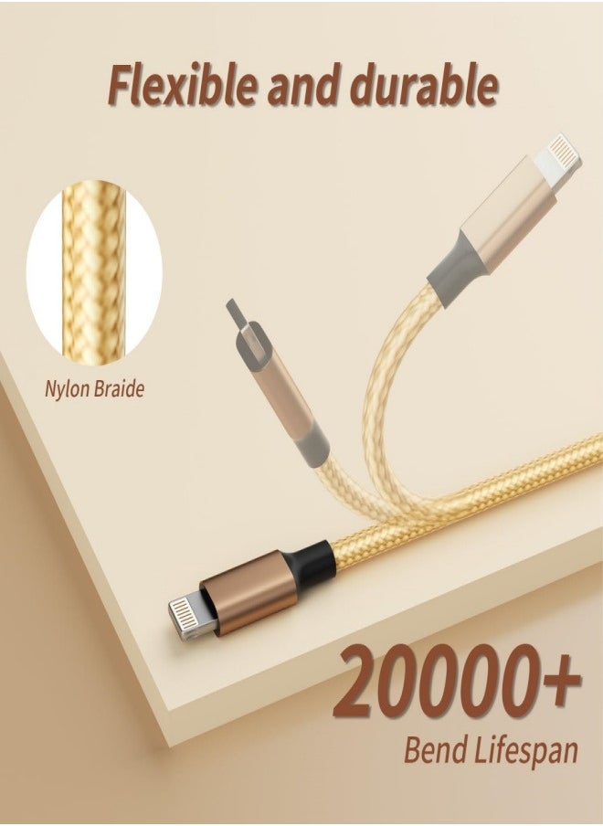 General - (2-pack) 3 in 1 Multi USB Charging Cables for Android & iphone, Random Color（Gold，Black，Silvery） - Image 1
