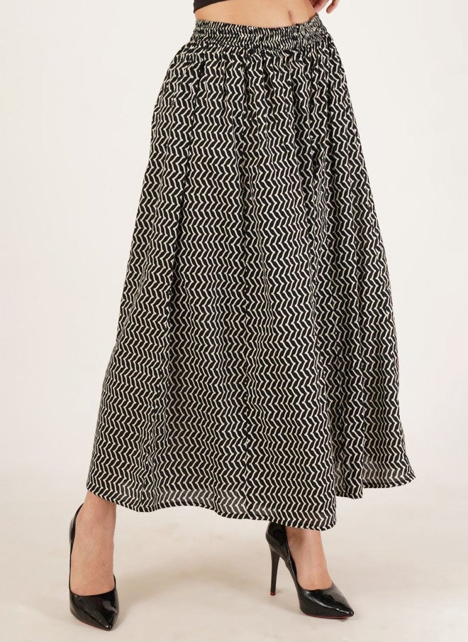 COTLAND FASHION Women Printed Flared Palazzos - Image 3