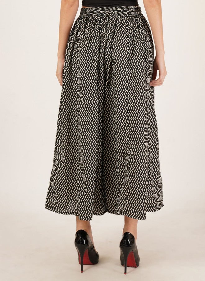 COTLAND FASHION Women Printed Flared Palazzos - Image 4