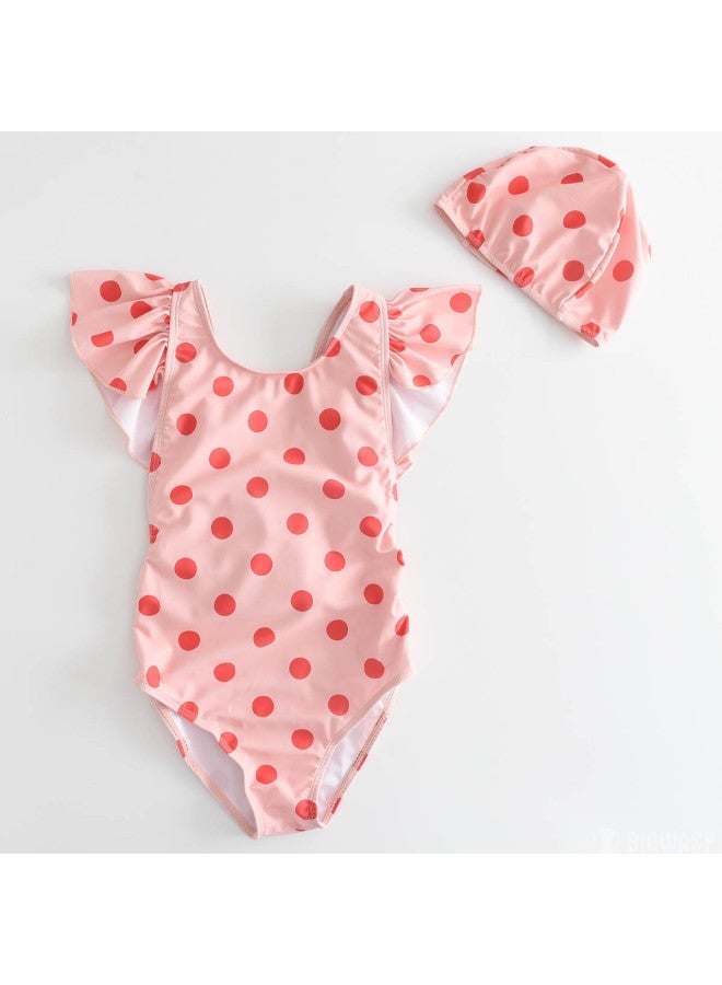 Bumblebee girls' One-piece Swimsuit With Triangle Cut, Lotus Leaf Trim, And Cross-back Straps - Image 2