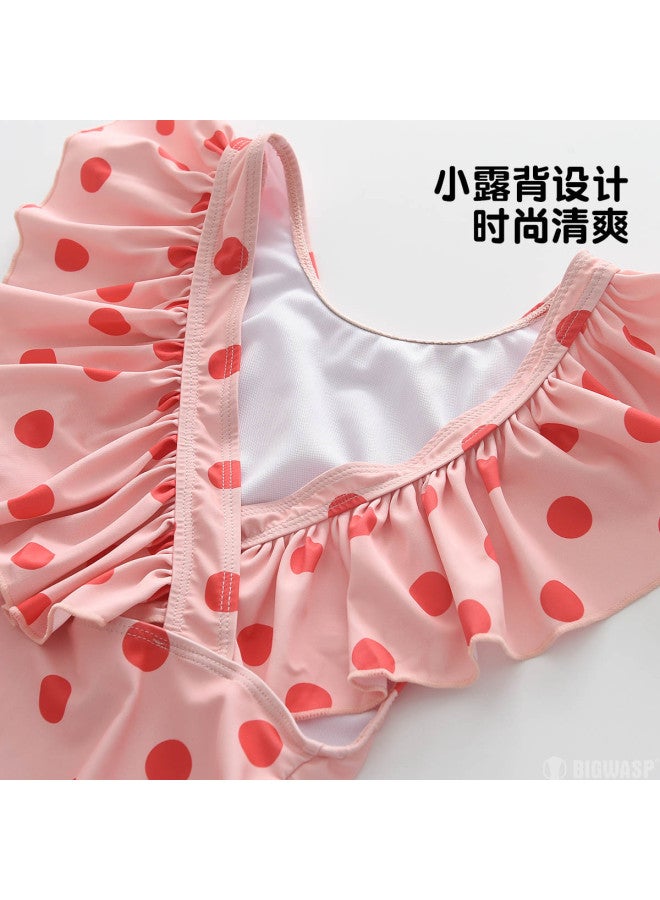 Bumblebee girls' One-piece Swimsuit With Triangle Cut, Lotus Leaf Trim, And Cross-back Straps - Image 5