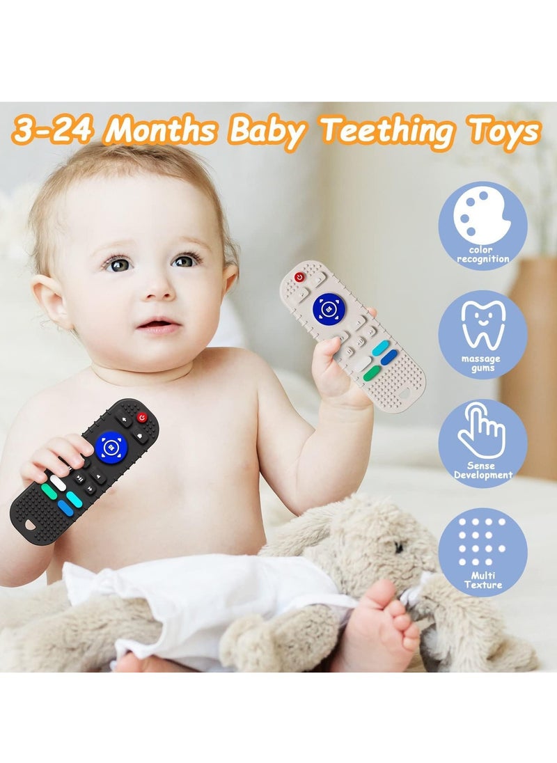 One Kitten Remote Control Teether Let Baby Get his Own Soft Silicone Control Teether