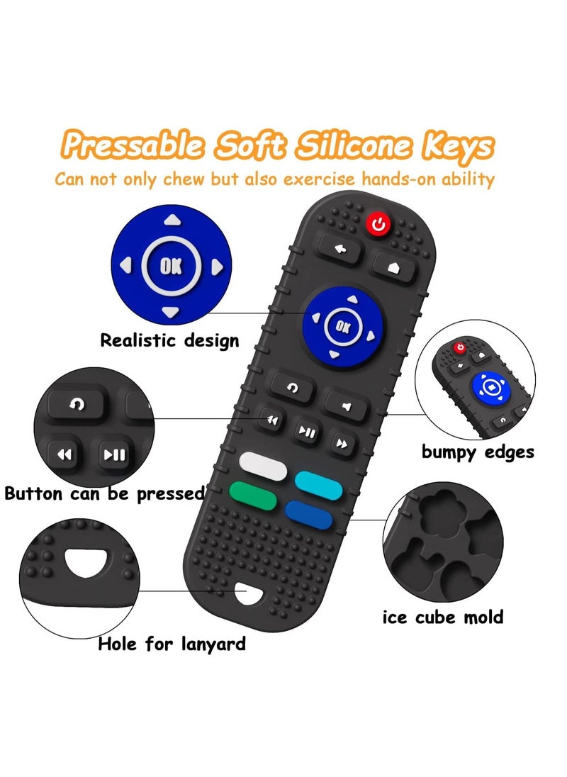 One Kitten Remote Control Teether Let Baby Get his Own Soft Silicone Control Teether