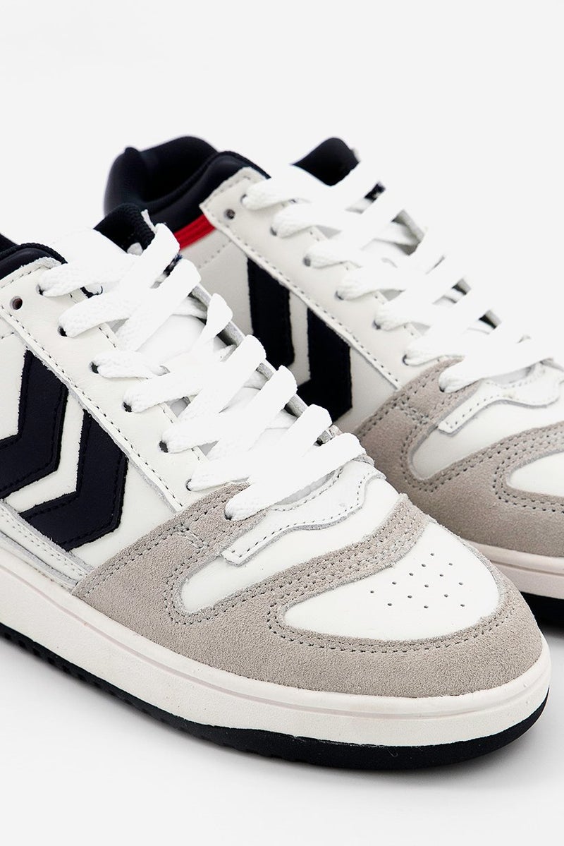 Hummel Kid Boys Minneapolis Mid Cut Lace,Up Casual Shoes, White Combo - Image 3